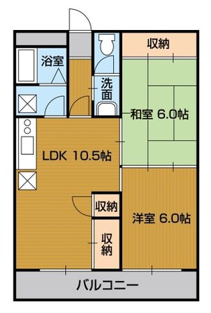 ヴィラ・アンソレイエ脇町Ⅱの物件間取画像